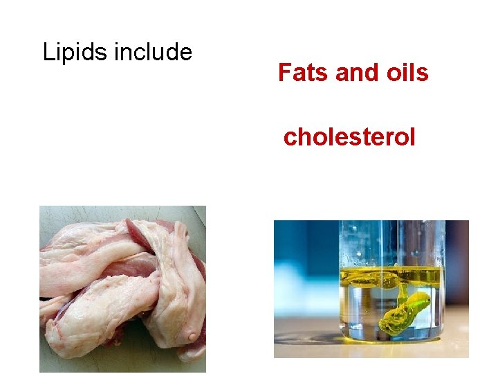 Lipids include Fats and oils cholesterol 