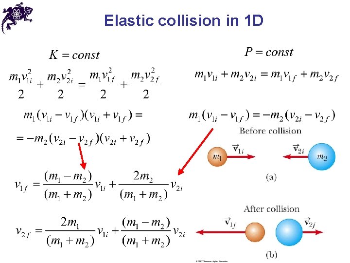 Elastic collision in 1 D 