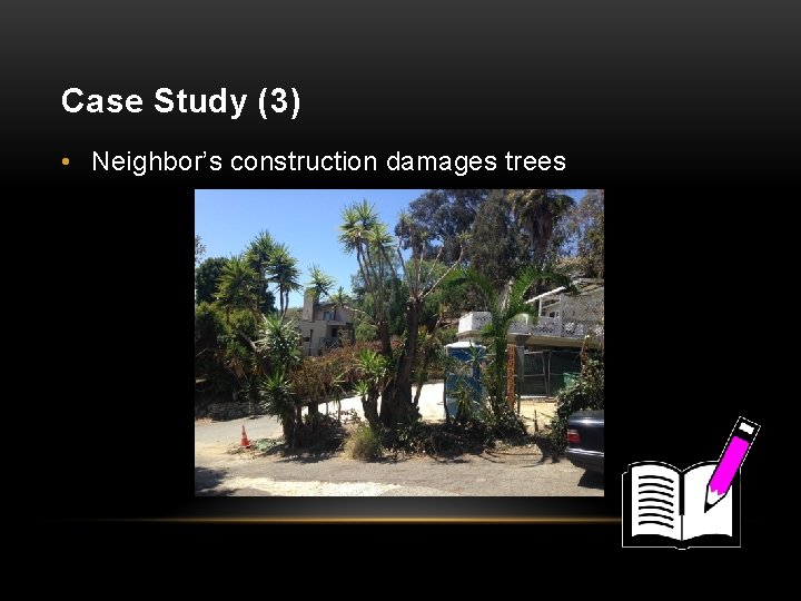 Case Study (3) • Neighbor’s construction damages trees 