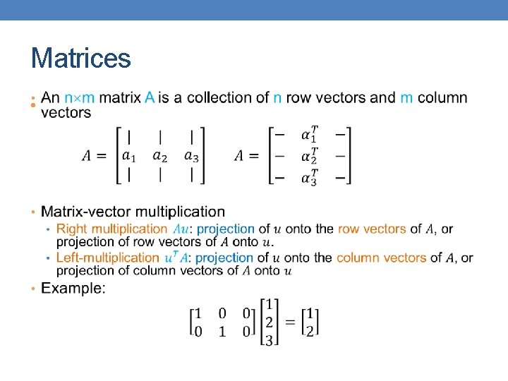 Matrices • 