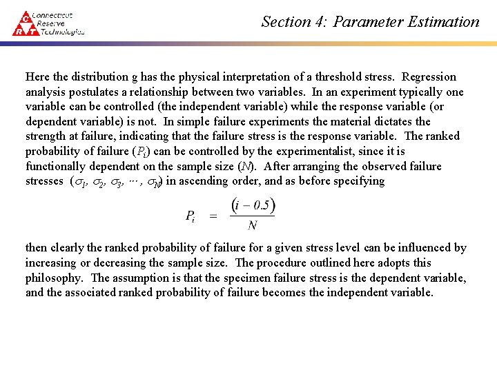 Section 4: Parameter Estimation Here the distribution g has the physical interpretation of a