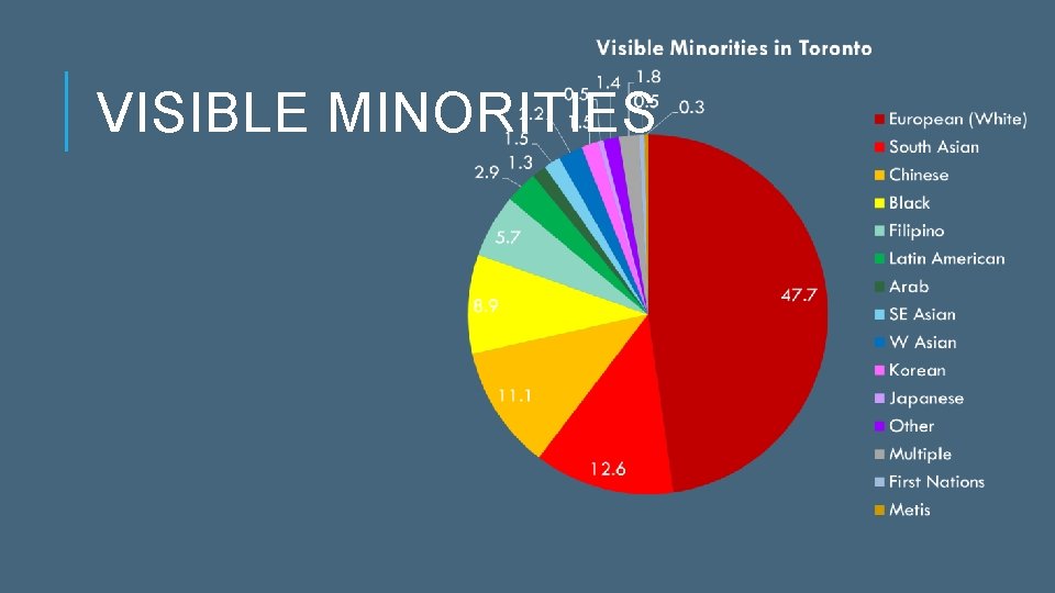 VISIBLE MINORITIES 