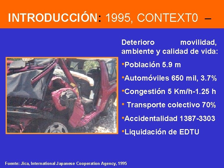 INTRODUCCIÓN: 1995, CONTEXT 0 – 3, 5% anual Fuente: AMB FCH Fuente: FCH Deterioro