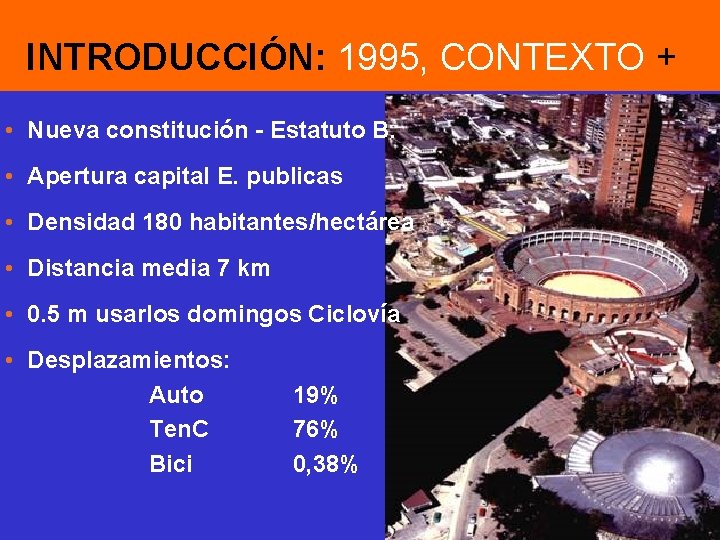 INTRODUCCIÓN: 1995, CONTEXTO + • Nueva constitución - Estatuto B. • Apertura capital E.