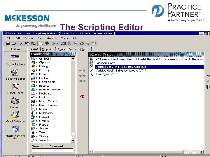 The Scripting Editor 