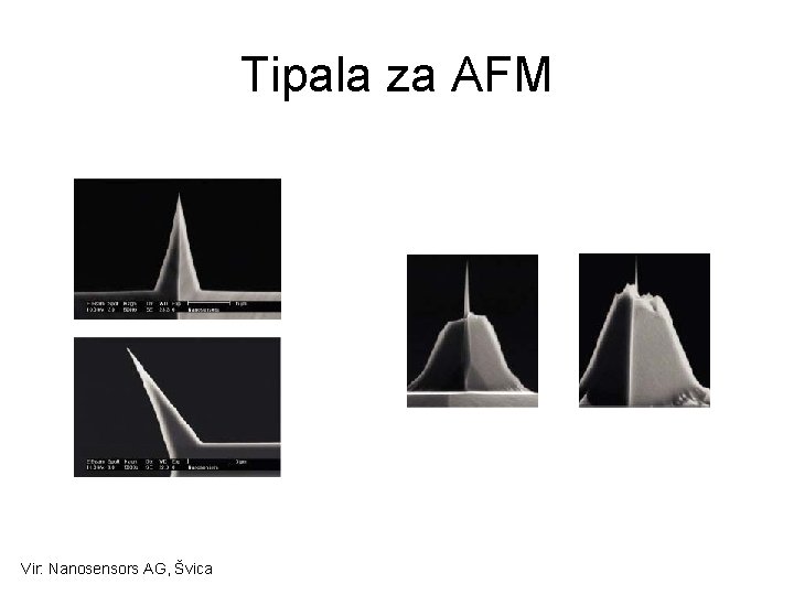 Tipala za AFM Vir: Nanosensors AG, Švica 