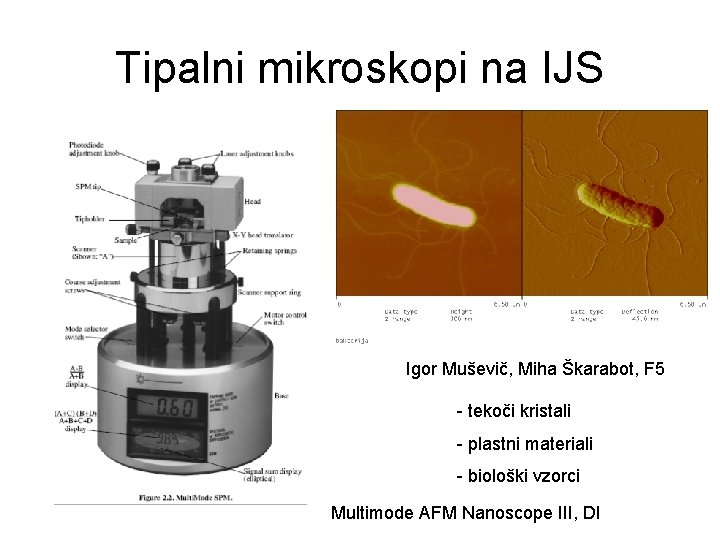 Tipalni mikroskopi na IJS Igor Muševič, Miha Škarabot, F 5 - tekoči kristali -