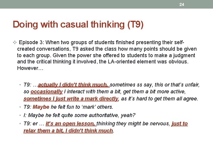 24 Doing with casual thinking (T 9) v Episode 3: When two groups of