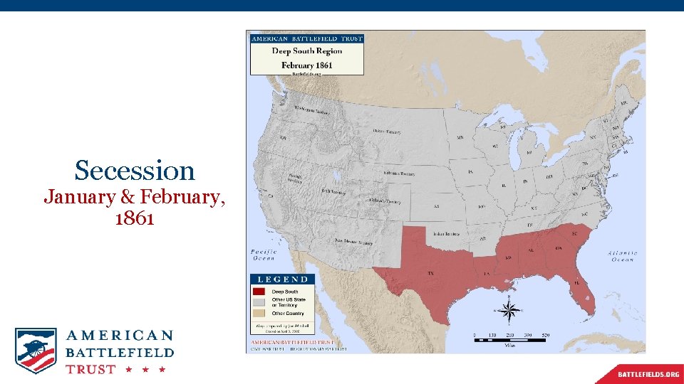 Secession January & February, 1861 