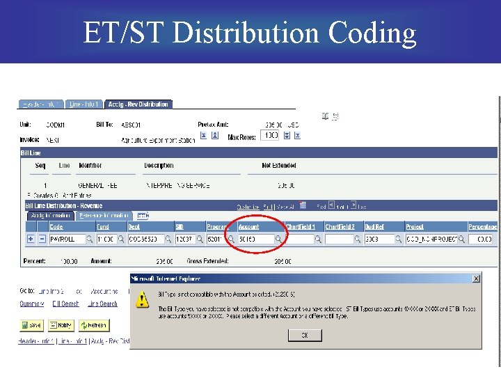 ET/ST Distribution Coding 