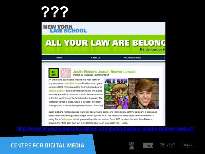 ? ? ? http: //www. allyourlawarebelongtous. com/justin-biebers-joustin-beaver-lawsuit/ 