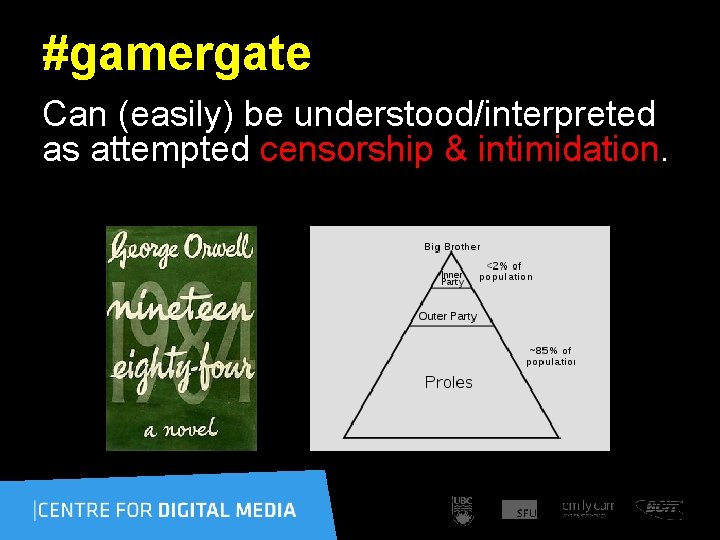 #gamergate Can (easily) be understood/interpreted as attempted censorship & intimidation. 