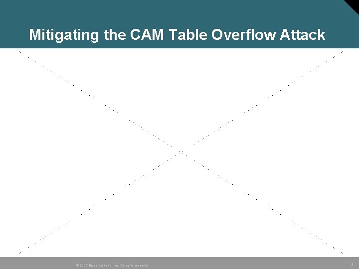 Mitigating the CAM Table Overflow Attack © 2005 Cisco Systems, Inc. All rights reserved.