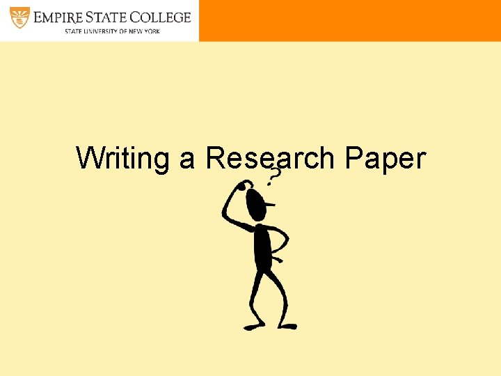 Writing a Research Paper 