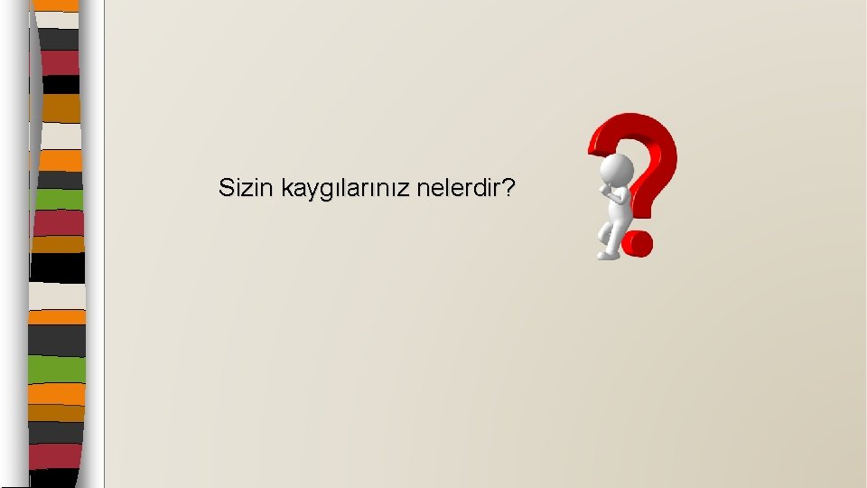 Sizin kaygılarınız nelerdir? 
