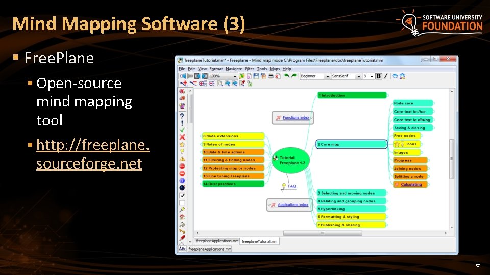 Mind Mapping Software (3) § Free. Plane § Open-source mind mapping tool § http: