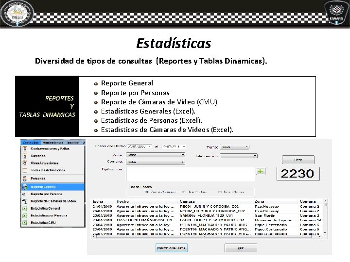 Estadísticas Diversidad de tipos de consultas (Reportes y Tablas Dinámicas). REPORTES Y TABLAS DINAMICAS Estadísticas Diversidad de tipos de consultas (Reportes y Tablas Dinámicas). REPORTES Y TABLAS DINAMICAS