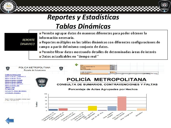 Reportes y Estadísticas Tablas Dinámicas REPORTE DINAMICO Permite agrupar datos de maneras diferentes para Reportes y Estadísticas Tablas Dinámicas REPORTE DINAMICO Permite agrupar datos de maneras diferentes para