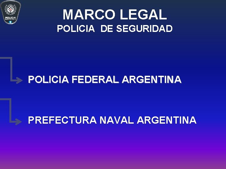 MARCO LEGAL POLICIA DE SEGURIDAD POLICIA FEDERAL ARGENTINA PREFECTURA NAVAL ARGENTINA MARCO LEGAL POLICIA DE SEGURIDAD POLICIA FEDERAL ARGENTINA PREFECTURA NAVAL ARGENTINA