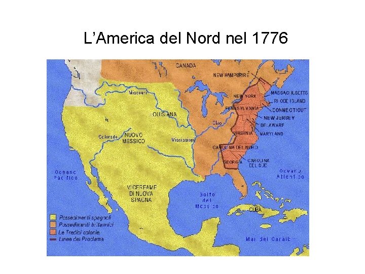 L’America del Nord nel 1776 