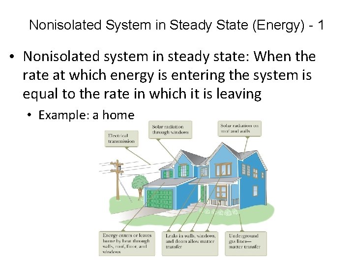 Nonisolated System in Steady State (Energy) - 1 • Nonisolated system in steady state: