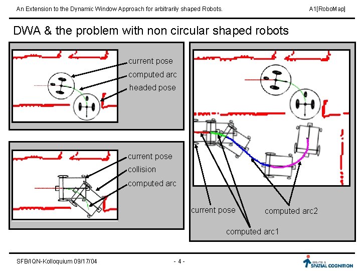 An Extension to the Dynamic Window Approach for arbitrarily shaped Robots. A 1[Robo. Map]