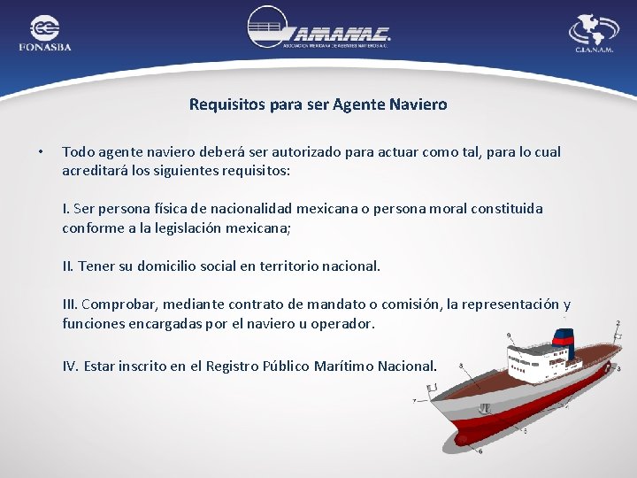 Haga clic para modificar el estilo de Requisitos para ser Agente Naviero título del