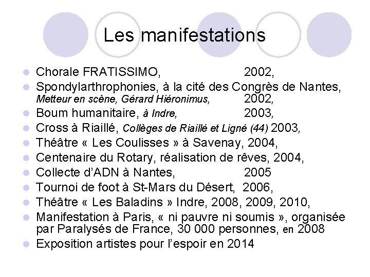  Les manifestations Chorale FRATISSIMO, 2002, Spondylarthrophonies, à la cité des Congrès de Nantes,