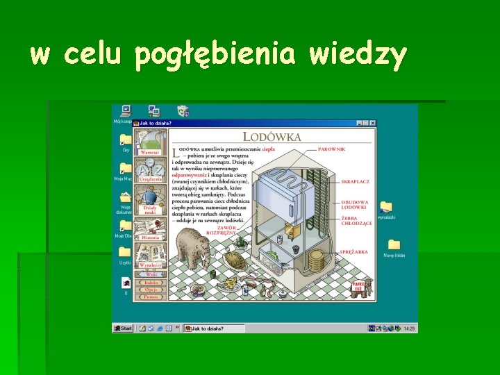 w celu pogłębienia wiedzy 