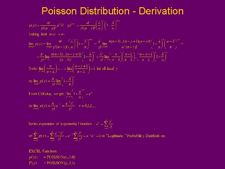 Poisson Distribution - Derivation 