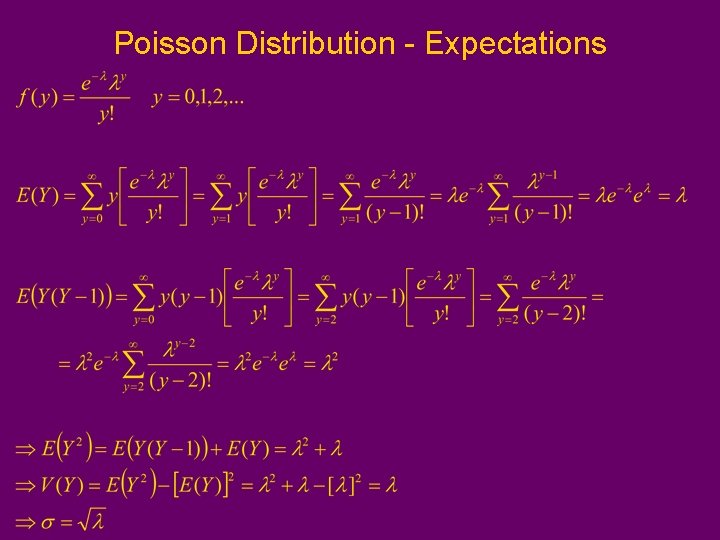 Poisson Distribution - Expectations 