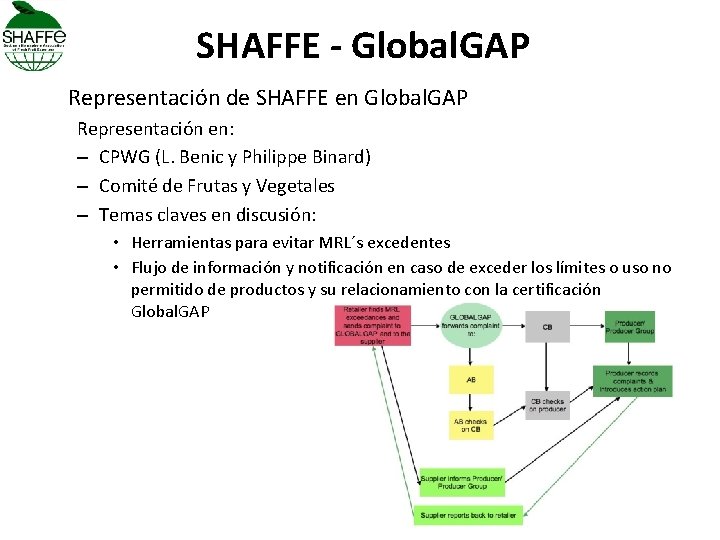 SHAFFE - Global. GAP Representación de SHAFFE en Global. GAP Representación en: – CPWG