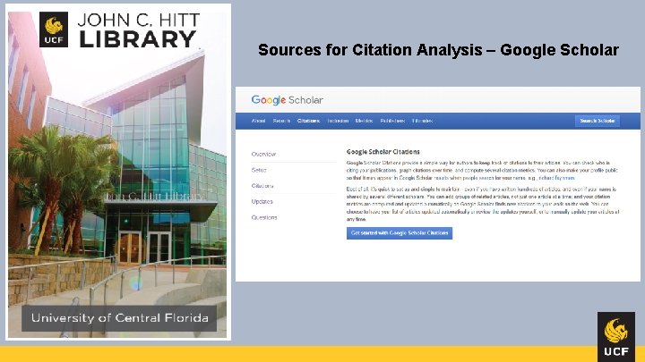 Sources for Citation Analysis – Google Scholar 