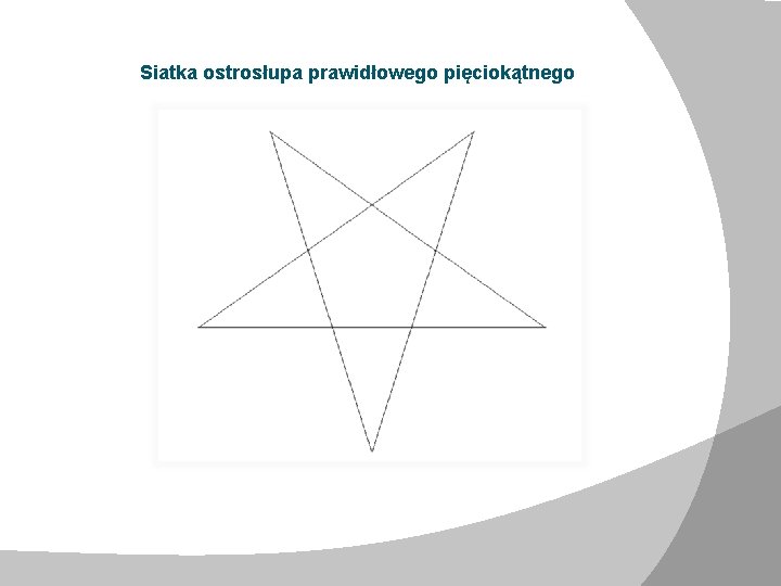 Siatka ostrosłupa prawidłowego pięciokątnego 