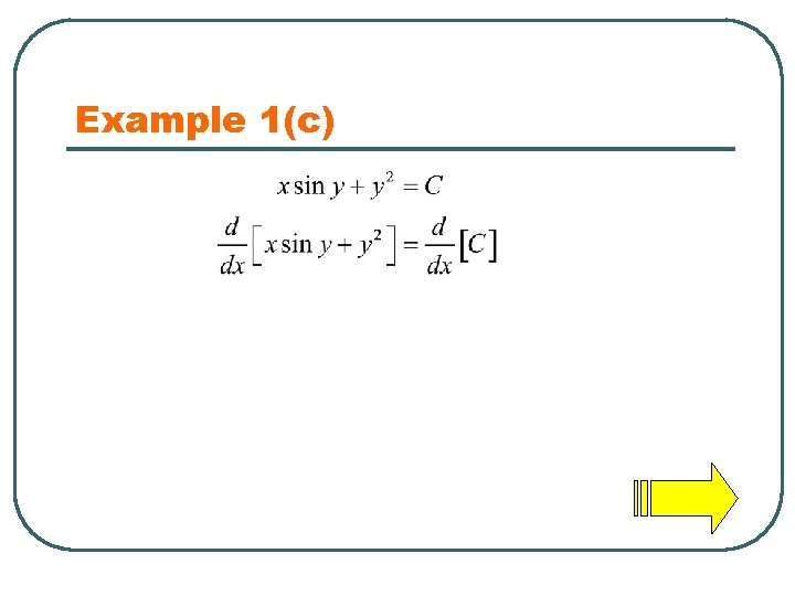 Example 1(c) 
