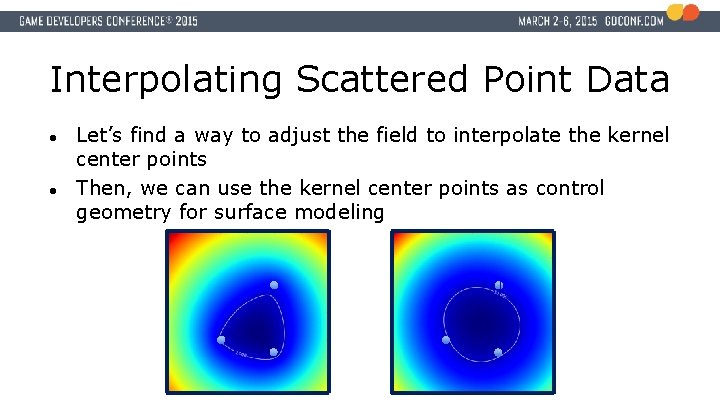 Interpolating Scattered Point Data ● ● Let’s find a way to adjust the field