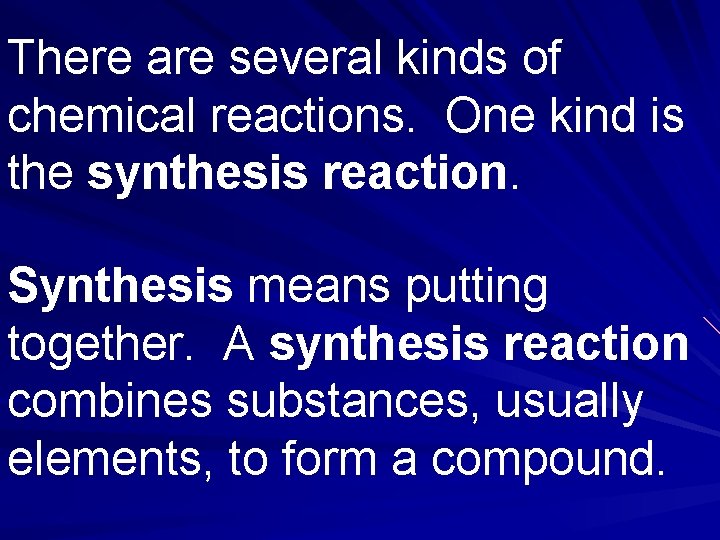 Lesson 32 What is a synthesis reaction Chemical