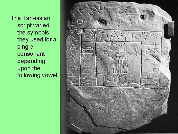 The Tartessian script varied the symbols they used for a single consonant depending upon