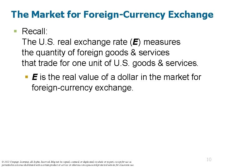 The Market for Foreign-Currency Exchange § Recall: The U. S. real exchange rate (E)
