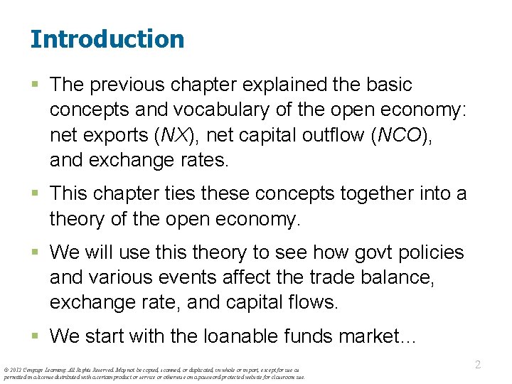 Introduction § The previous chapter explained the basic concepts and vocabulary of the open