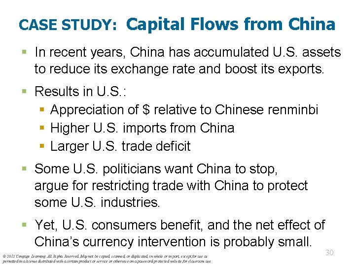 CASE STUDY: Capital Flows from China § In recent years, China has accumulated U.