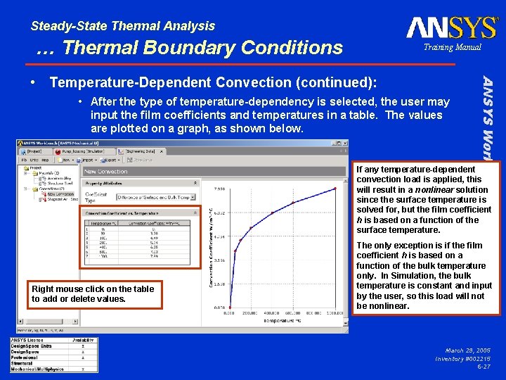 Steady-State Thermal Analysis … Thermal Boundary Conditions Training Manual • After the type of