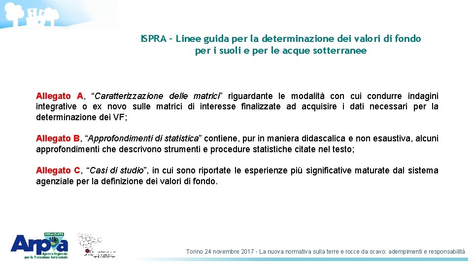 ISPRA - Linee guida per la determinazione dei valori di fondo per i suoli