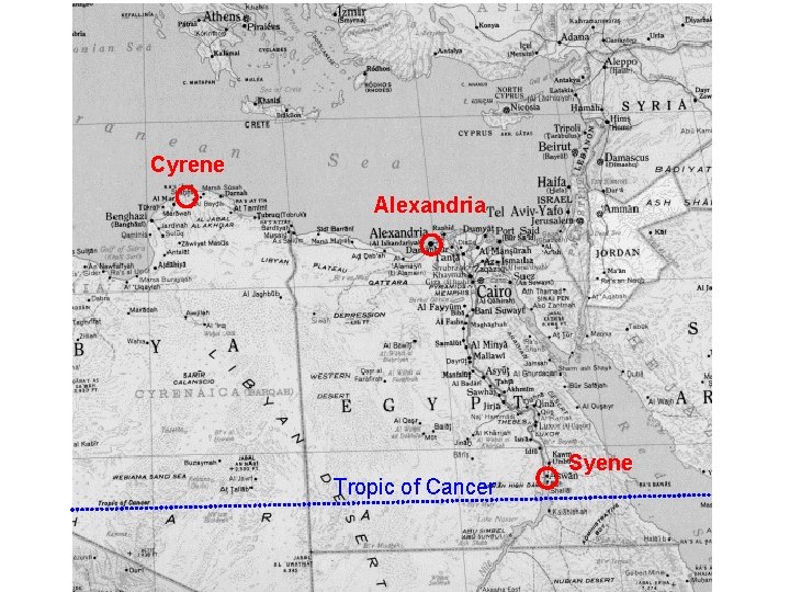 Cyrene Alexandria Tropic of Cancer Syene 