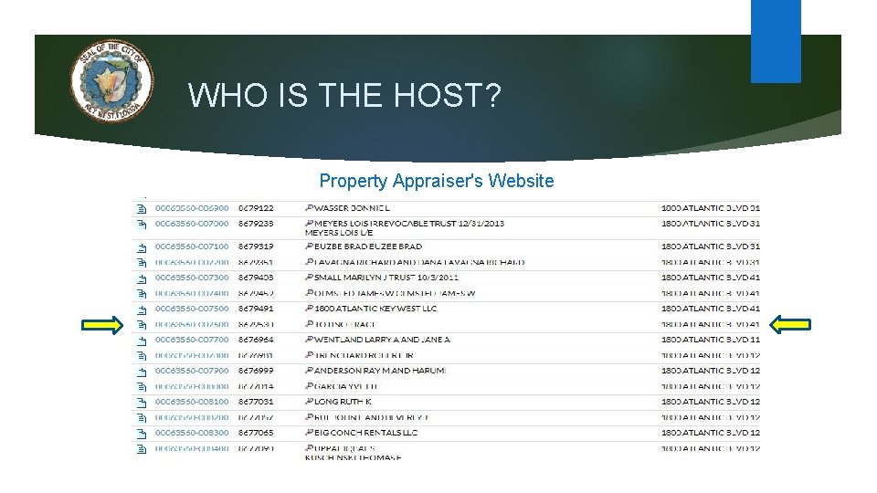 WHO IS THE HOST? Property Appraiser's Website 