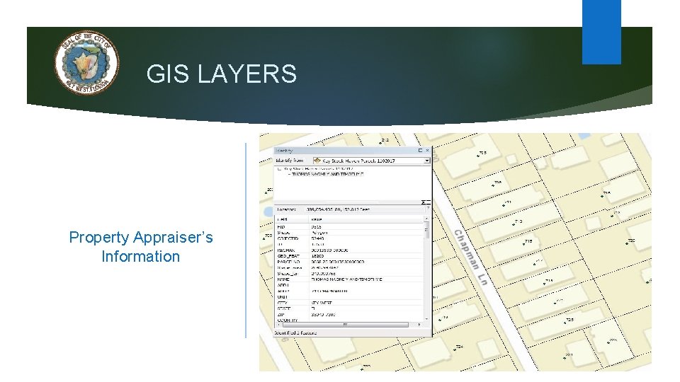 GIS LAYERS Property Appraiser’s Information 