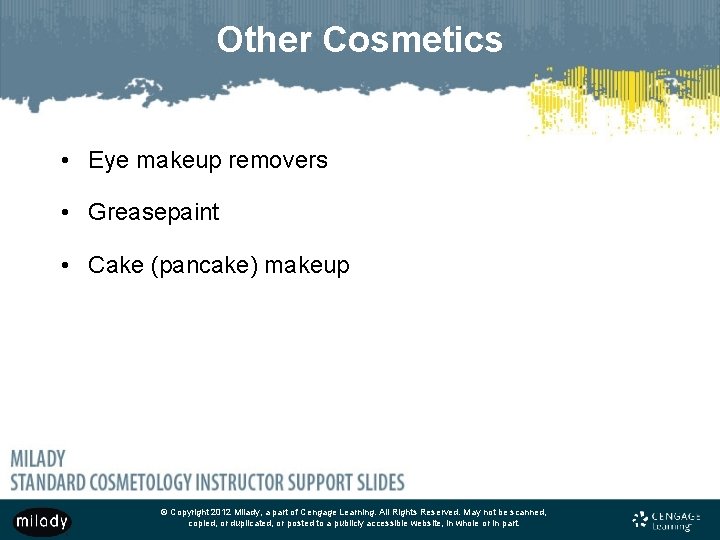 Other Cosmetics • Eye makeup removers • Greasepaint • Cake (pancake) makeup © Copyright Other Cosmetics • Eye makeup removers • Greasepaint • Cake (pancake) makeup © Copyright