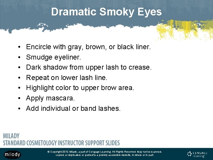 Dramatic Smoky Eyes • • Encircle with gray, brown, or black liner. Smudge eyeliner. Dramatic Smoky Eyes • • Encircle with gray, brown, or black liner. Smudge eyeliner.