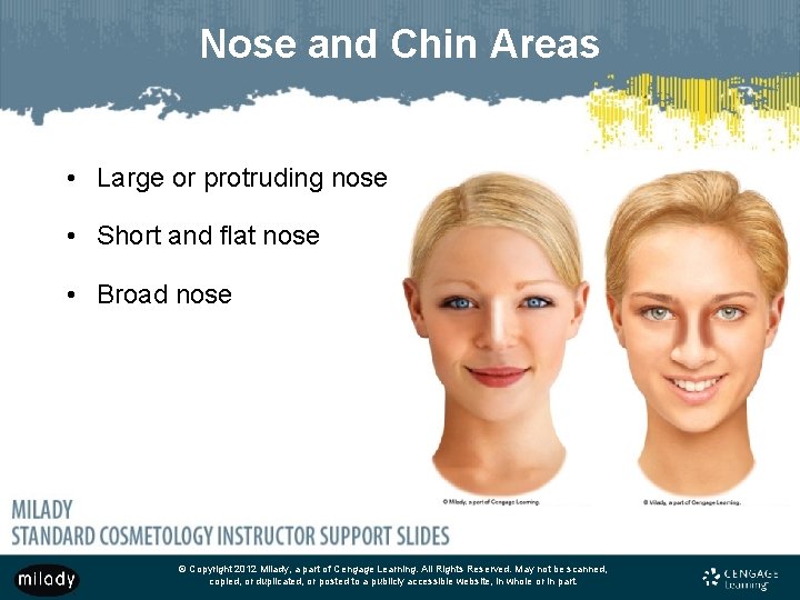 Nose and Chin Areas • Large or protruding nose • Short and flat nose Nose and Chin Areas • Large or protruding nose • Short and flat nose