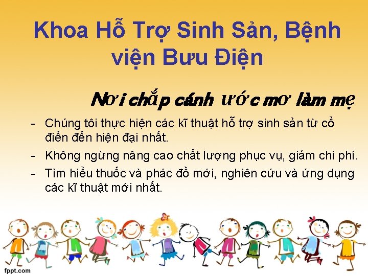 Khoa Hỗ Trợ Sinh Sản, Bệnh viện Bưu Điện Nơi chắp cánh ước mơ